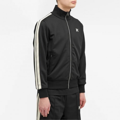 Hanorac PALM ANGELS, Monogram Track, Zipp, Pockets, Black Hanorac PALM ANGELS, Monogram Track, Zipp, Pockets, Black