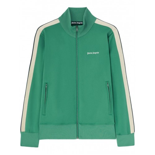 Hanorac PALM ANGELS, Contrast Band Track, Zip, Green Hanorac PALM ANGELS, Contrast Band Track, Zip, Green