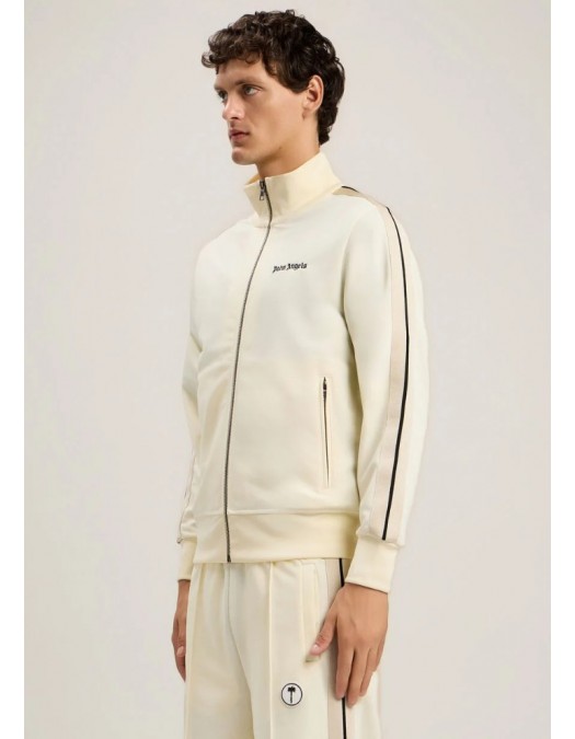Jacheta PALM ANGELS, Classic Logo Track Jacket, Cream - PMBD058S26FAB0010B10