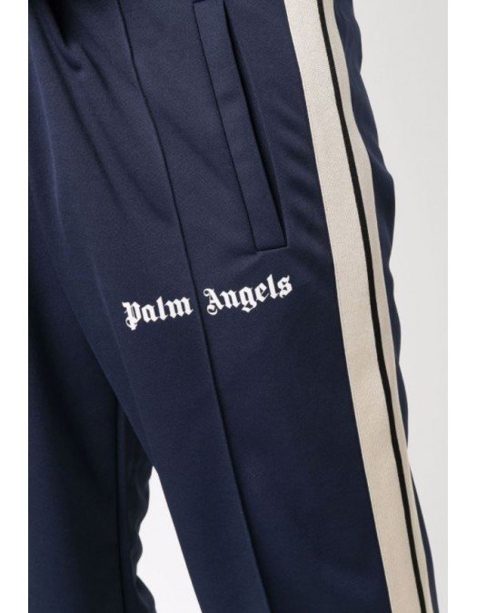PANTALONI PALM ANGELS, CLASSIC TRACK PANTS NAVY BLUE - PMCA007F21FAB0024601