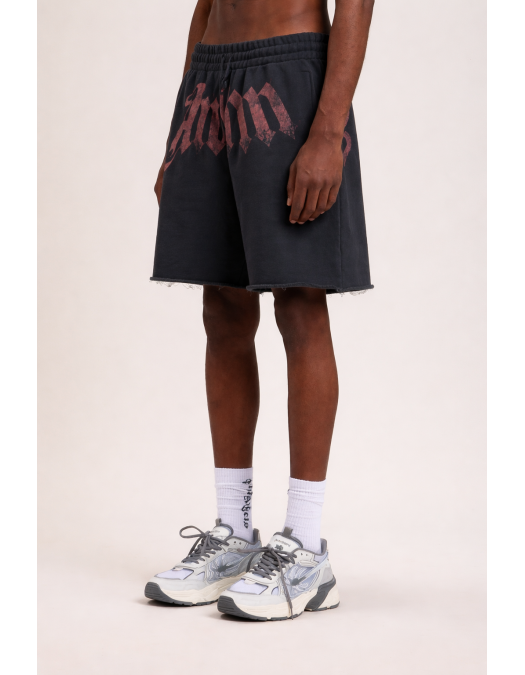 Bermude PALM ANGELS, logo atasat, Grey - PMCI02CS26FLE0011028