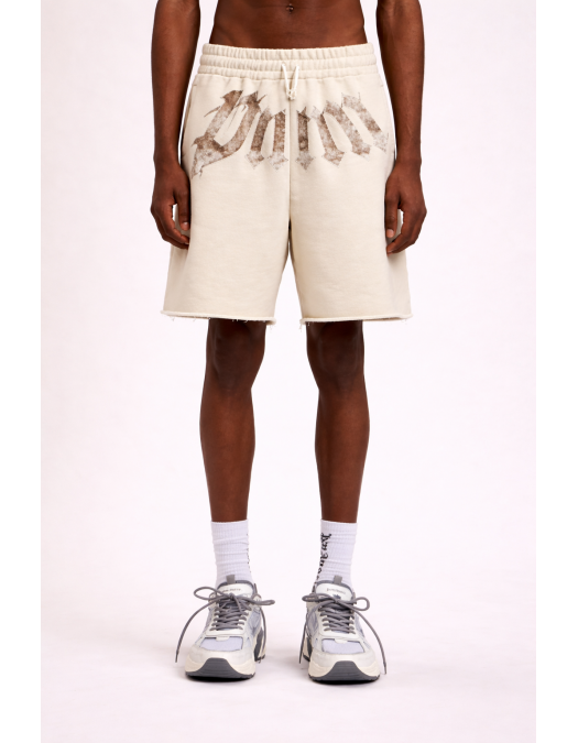 Bermude PALM ANGELS, logo atasat, White - PMCI02CS26FLE0016160