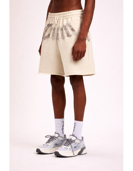 Bermude PALM ANGELS, logo atasat, White - PMCI02CS26FLE0016160