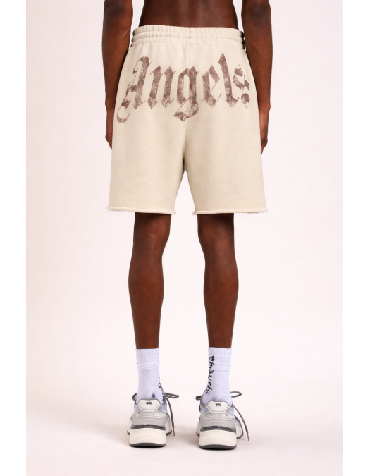 Bermude PALM ANGELS, logo atasat, White - PMCI02CS26FLE0016160