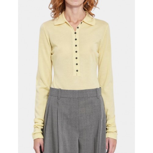 Bluza JACQUEMUS, Lana merino, Polo, Cream