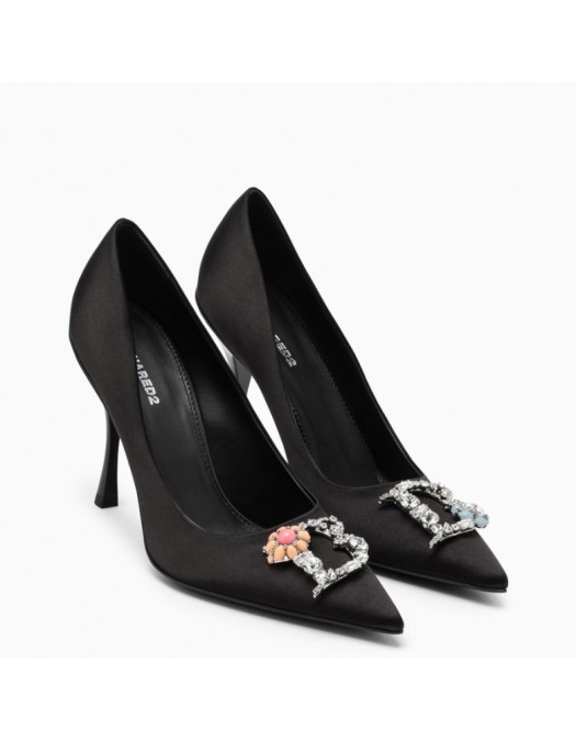 Pantofi DSQUARED2, Logo Argintiu Flower - PPW0100001000012124