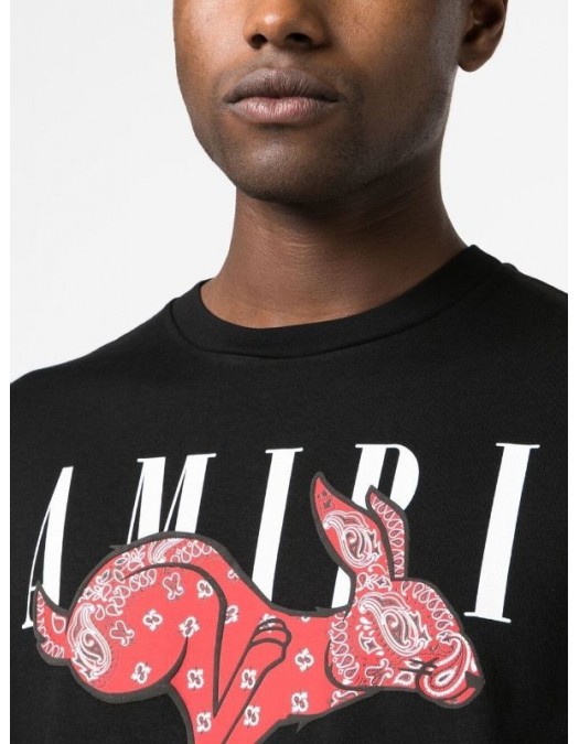 Tricou Amiri, Black, Rabbit Print - PS23MJG041001