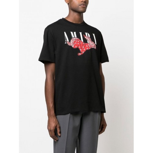 Tricou Amiri, Black, Rabbit Print Tricou Amiri, Black, Rabbit Print