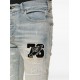 Jeans AMIRI, Blue, Skinny, Logo Insert - PS24MDS014ANTIQUEINDIGO