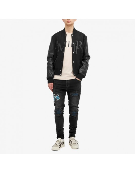 Jeans AMIRI, Black, MX1 CNY Dragon - PS24MDS015FADEDBLACK