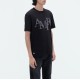 TRICOU AMIRI, Staggered Logo Tee, Black - PS24MJL015BLACK