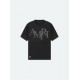 TRICOU AMIRI, Staggered Logo Tee, Black - PS24MJL015BLACK