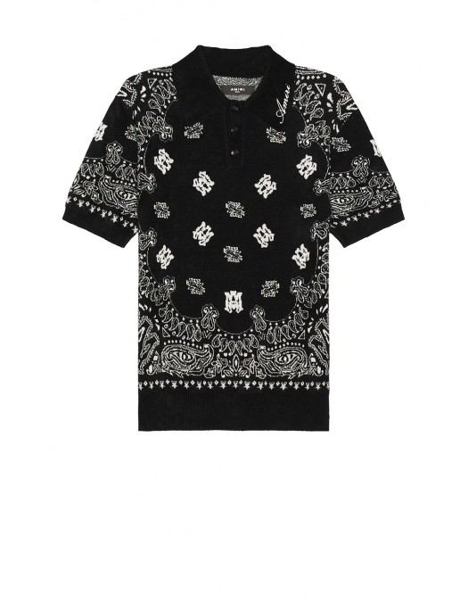 TRICOU AMIRI, Bandana Polo, PS24MKS005BLACK - PS24MKS005BLACK