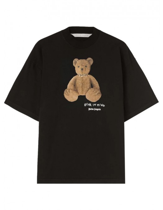 Tricou PALM ANGELS,  Embroidered Bear Motif, Black - PWAA017F24JER0061060