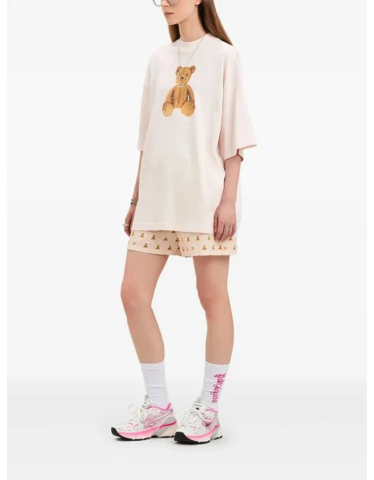 Tricou PALM ANGELS, Bear in Mind, Soft Pink - PWAA017S25JER0043C60 Tricou PALM ANGELS, Bear in Mind, Soft Pink - PWAA017S25JER0043C60