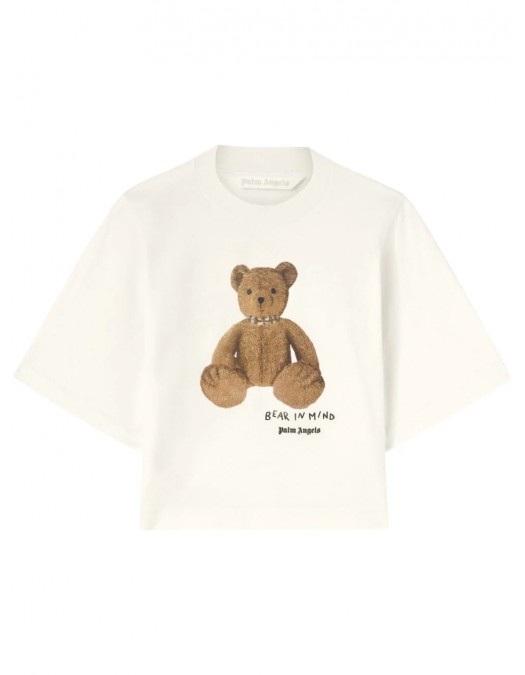 Tricou PALM ANGELS, Bear In Mind Print, Women, White - PWAA020F24JER0080360