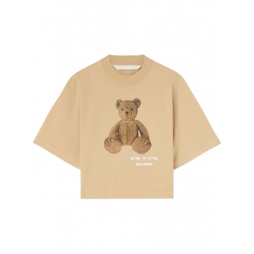 Tricou PALM ANGELS, Bear In Mind Print, Women, Brown Tricou PALM ANGELS, Bear In Mind Print, Women, Brown