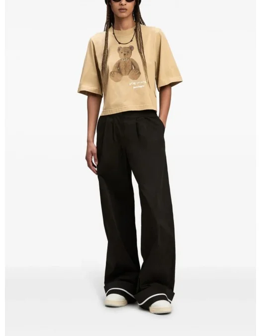 Tricou PALM ANGELS, Bear In Mind Print, Women, Brown - PWAA020F24JER0086260 Tricou PALM ANGELS, Bear In Mind Print, Women, Brown - PWAA020F24JER0086260