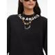 Tricou PALM ANGELS,  Seasonal Neck Logo, Crop Top, Black - PWAA020S25JER0031003