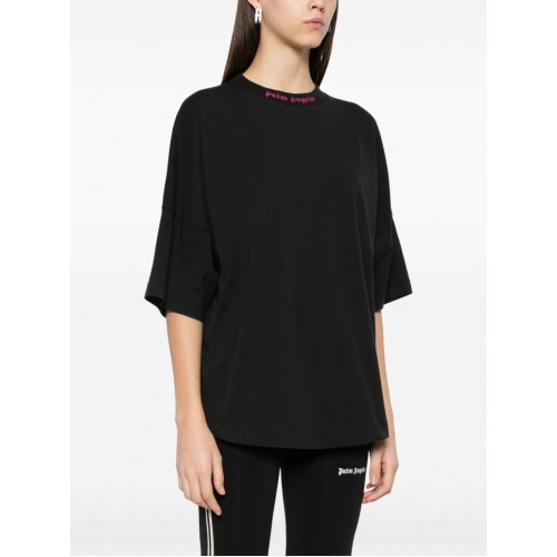 Tricou PALM ANGELS, Pink Frontal Neck Logo Tricou PALM ANGELS, Pink Frontal Neck Logo