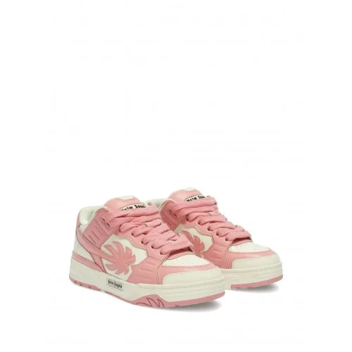 SNEAKERS PALM ANGELS, Venice, Logo Insert, Pink Details, Women, White