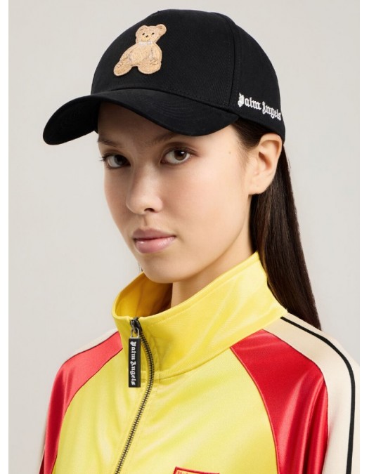Sapca PALM ANGELS, Cmbroidered-bear cap, Black - PWLB032S26FAB0061060