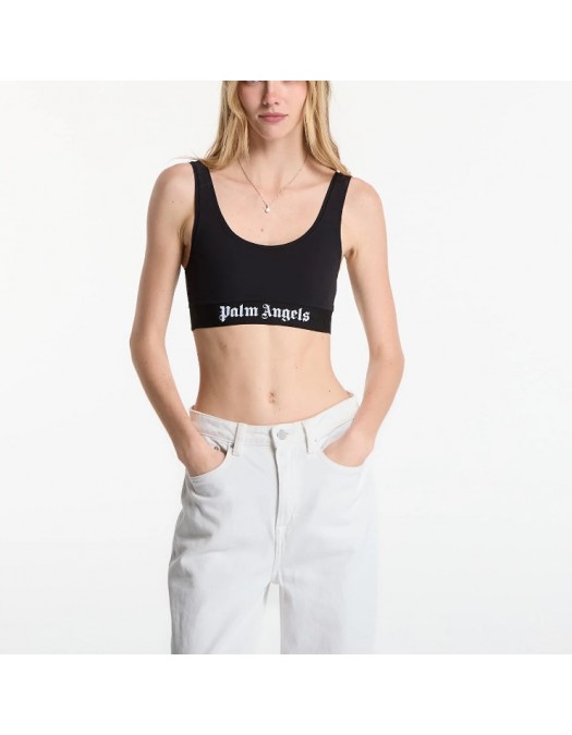 Bustiera PALM ANGELS, Sutien Classic Logo Sport Bra - PWVO010S26FAB0011010