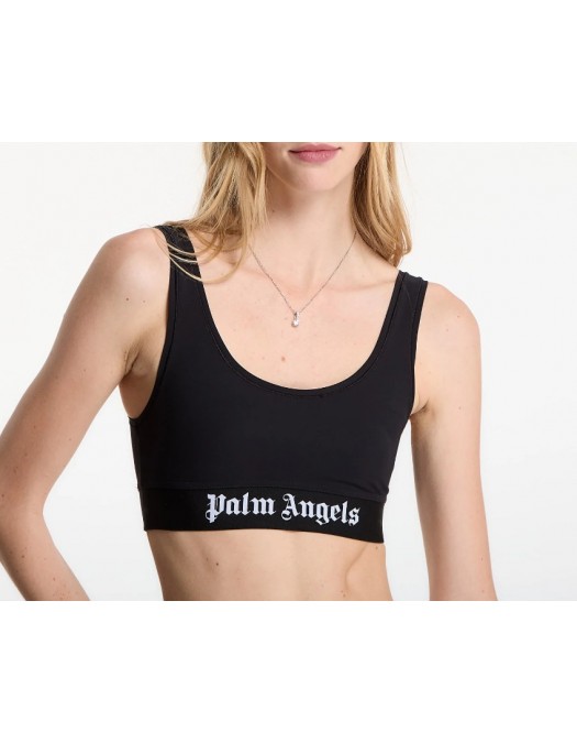 Bustiera PALM ANGELS, Sutien Classic Logo Sport Bra - PWVO010S26FAB0011010