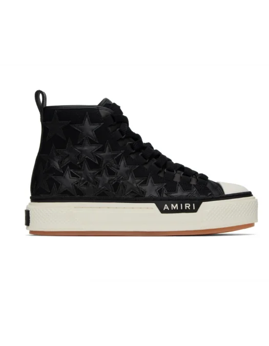 Sneakers AMIRI, High Top Stars Print, Black - PXMFS003004