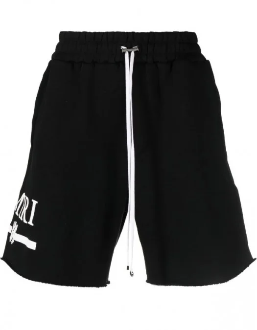 Pantaloni AMIRI,  SHORTS With White Logo, Negru - PXMJL008001