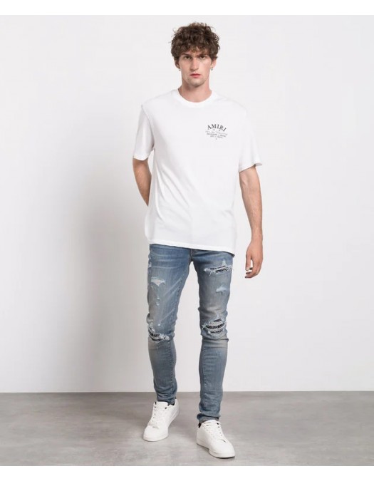 TRICOU AMIRI, Logo Printed, White - PXMJT001100