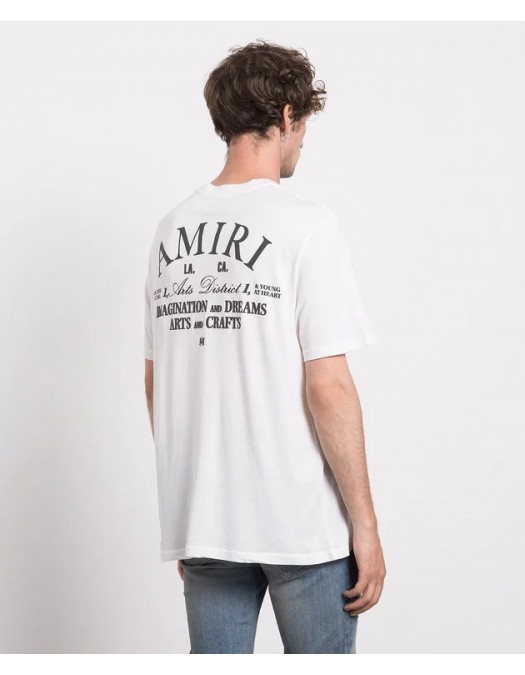 TRICOU AMIRI, Logo Printed, White - PXMJT001100