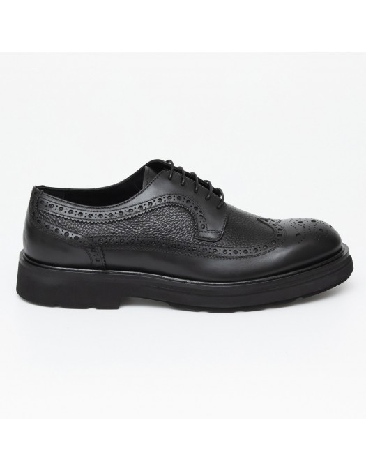 Pantofi GNV, Oxford Style, Elegant, Black - Q41102NERO