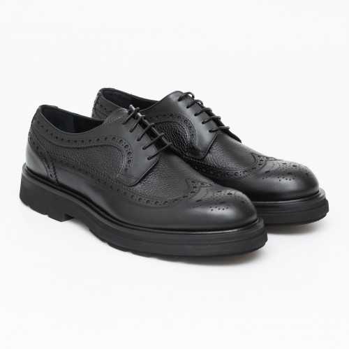 Pantofi GNV, Oxford Style, Elegant, Black