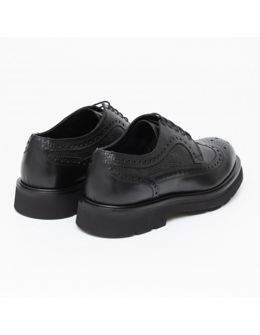 Pantofi GNV, Oxford Style, Elegant, Black - Q41102NERO