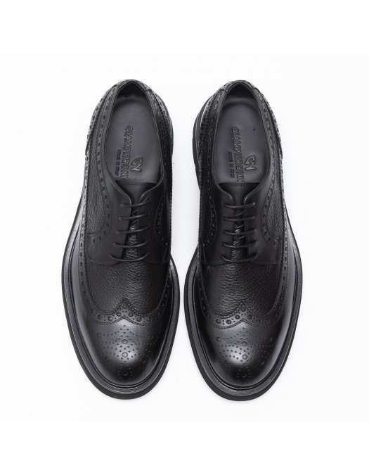 Pantofi GNV, Oxford Style, Elegant, Black - Q41102NERO