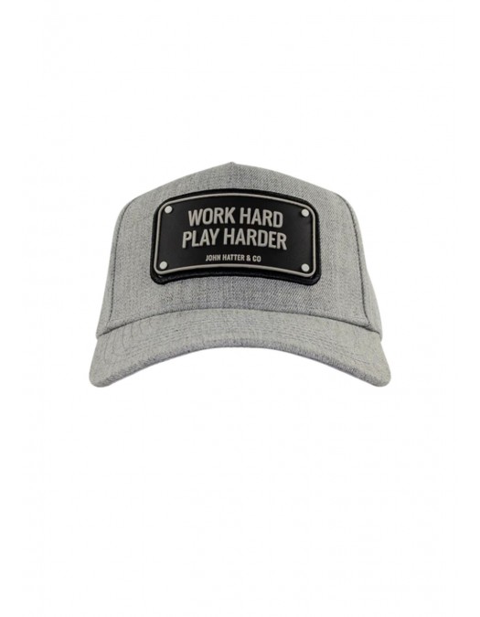 Sapca JOHN HATTER, WORK HARD GREY - BASEBALL - R51130