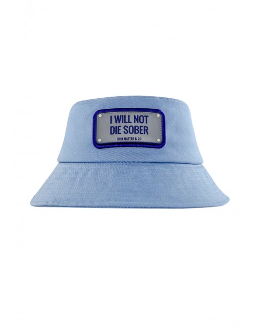 Palarie JOHN HATTER, I WILL NOT DIE SOBER BLUE - BUCKET HAT - R61018