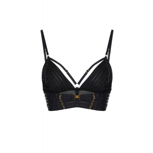 Top ELISABETTA FRANCHI, Tulle bra with elastic straps