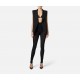 TOP ELISABETTA FRANCHI, Silk, Golden Jewel Logo, Black - RG01153E3110 TOP ELISABETTA FRANCHI, Silk, Golden Jewel Logo, Black - RG01153E3110