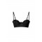 Sutien ELISABETTA FRANCHI, Bra in lightweight crêpe and satin fabric, Negru
