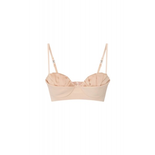 Sutien ELISABETTA FRANCHI, Bra in lightweight crêpe and satin fabric, Rose
