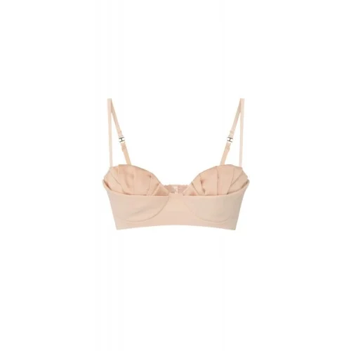 Sutien ELISABETTA FRANCHI, Bra in lightweight crêpe and satin fabric, Rose