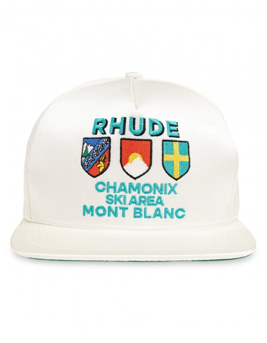 Sapca RHUDE, Logo Frontal, Insertii brodate, White - RHPF24HA013070772