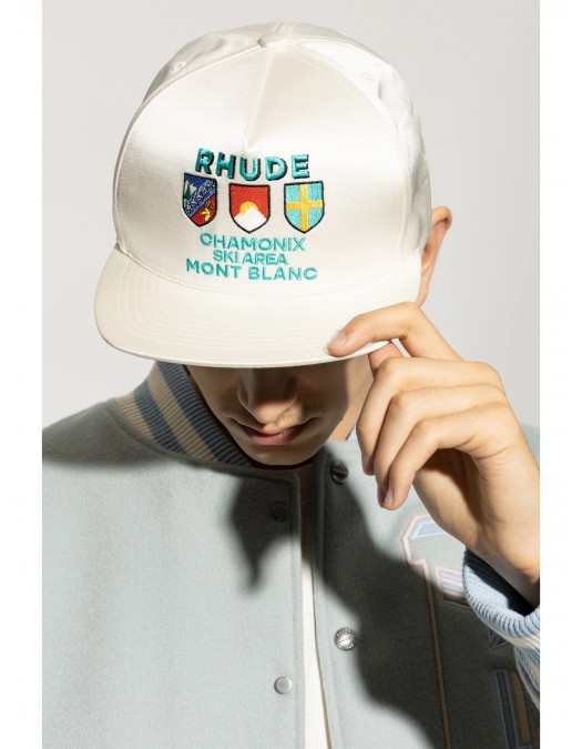 Sapca RHUDE, Logo Frontal, Insertii brodate, White - RHPF24HA013070772