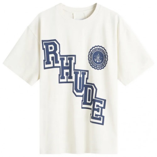 Tricou RHUDE, Alb, Print Albstru, Chamonix Mont-Blanc Tricou RHUDE, Alb, Print Albstru, Chamonix Mont-Blanc