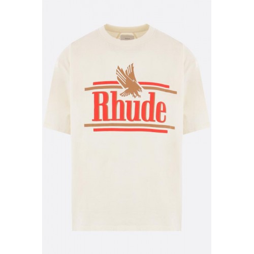 Tricou Rhude, Brand Print, Ivory Tricou Rhude, Brand Print, Ivory