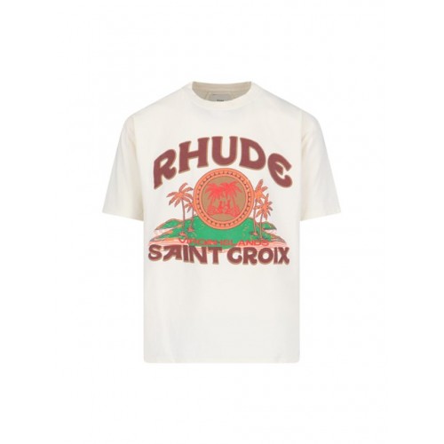 Tricou Rhude, Saint Groix, Alb Tricou Rhude, Saint Groix, Alb