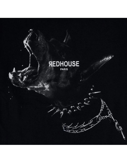 Tricou Redhouse, Oversized with dog print, Negru - RHTS123