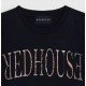 Tricou Redhouse, Multicolor Logo Print, Oversized, Negru - RHTS126
